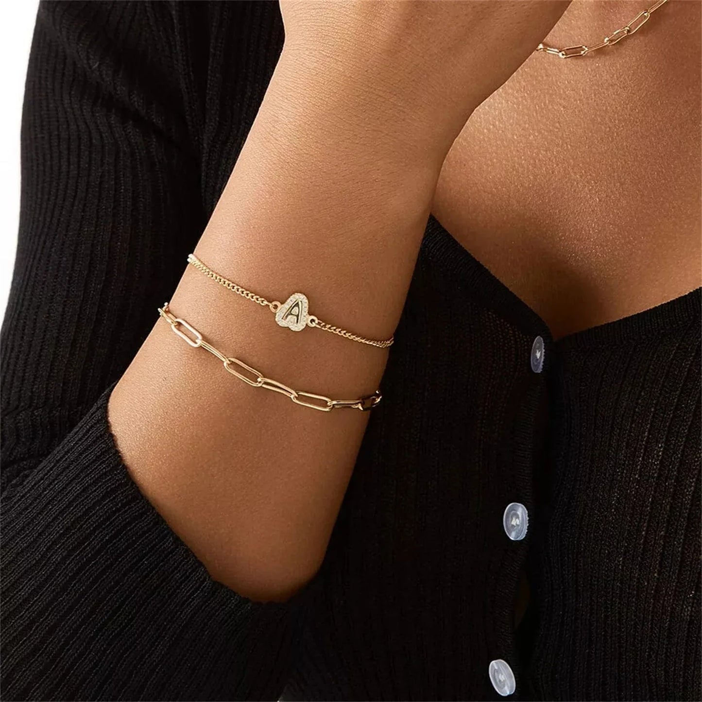 Custom Initial Bubble Letter Bracelet