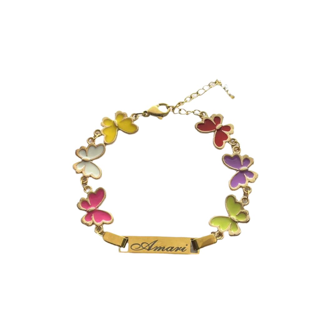 Custom Enamel Butterfly Bracelet