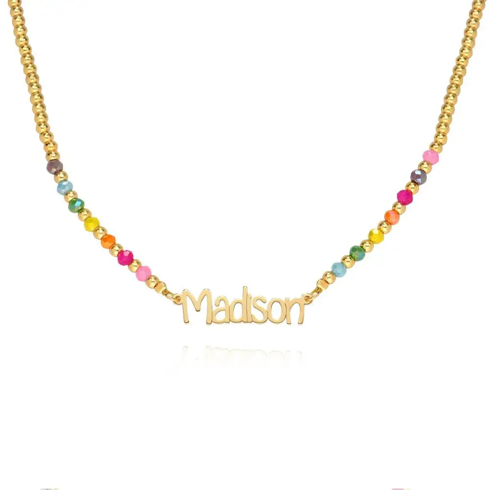 Custom Beaded Name Necklace