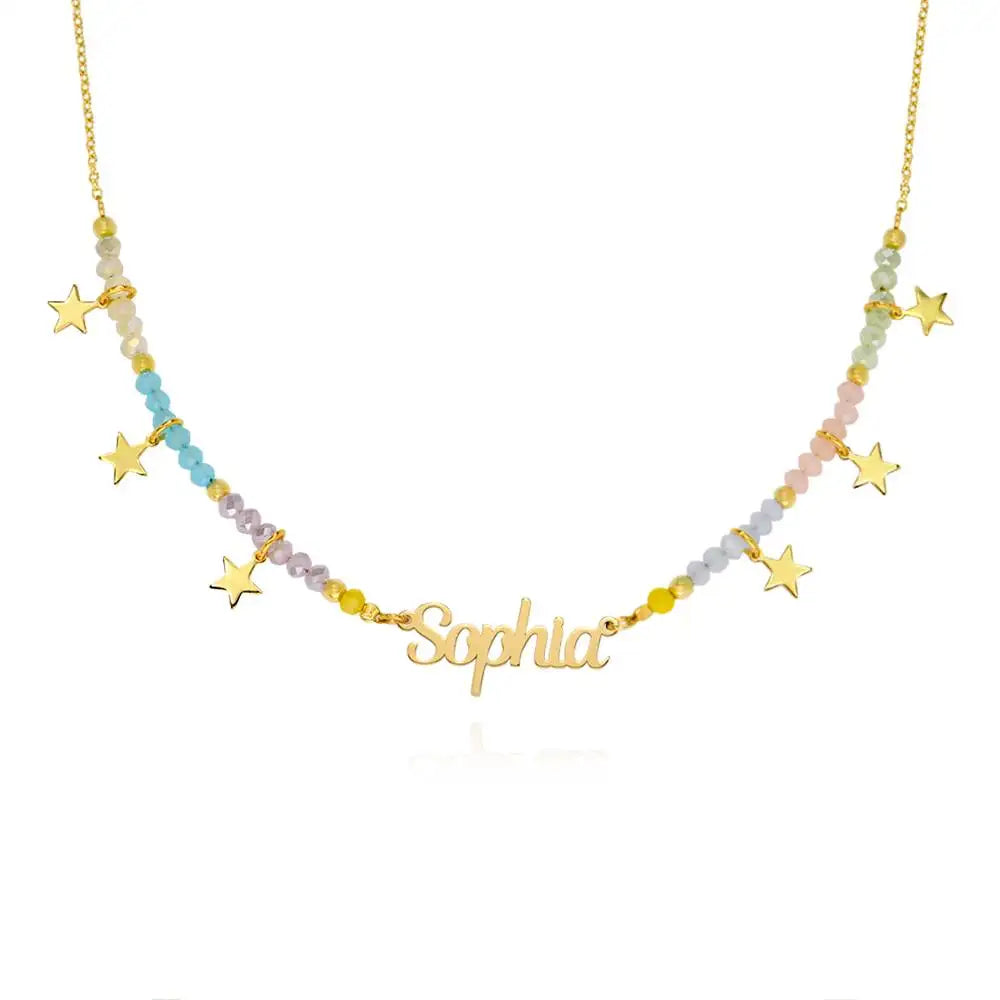 Custom Beaded Name Necklace