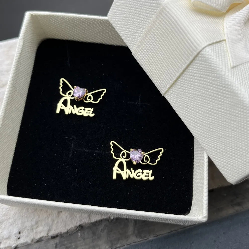Custom Angel Wing Earrings