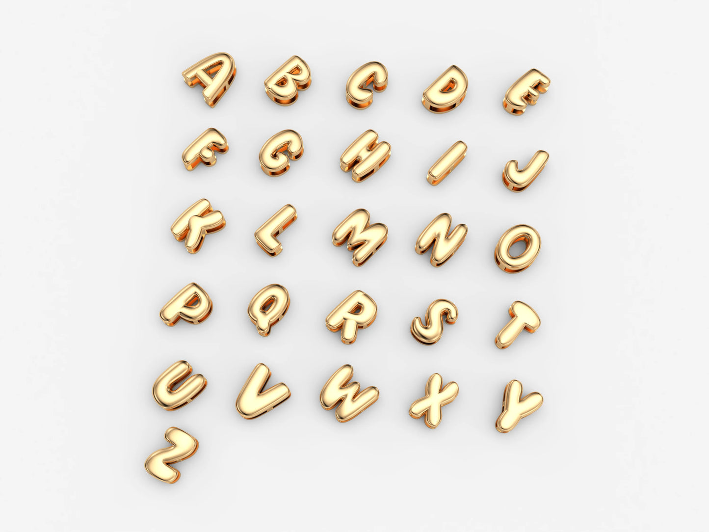 Custom 3D Bubble Letter Rope Bracelet