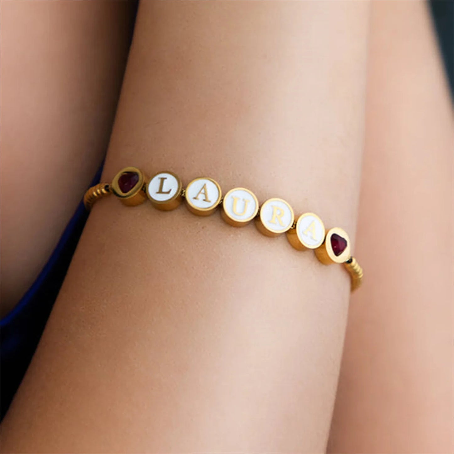 Custom Bead Bracelet With Birthstone