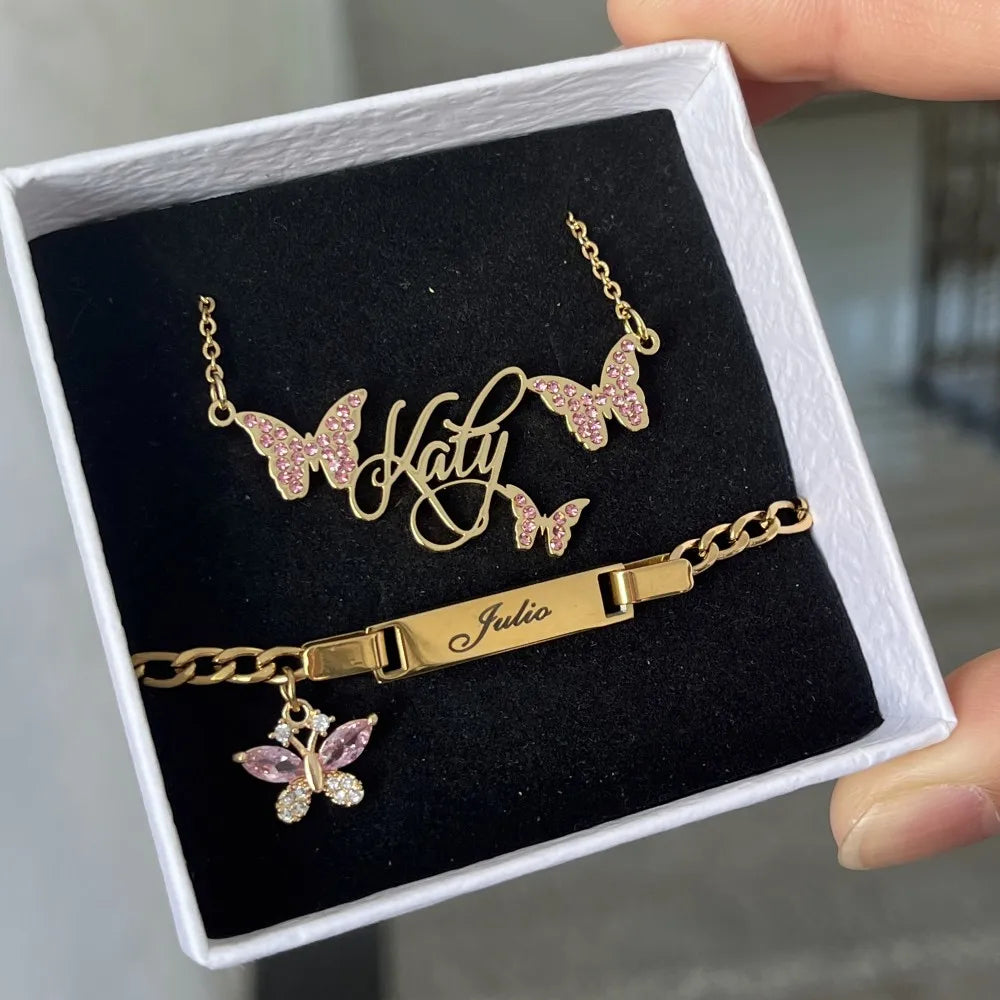 Custom Pink Butterfly Set