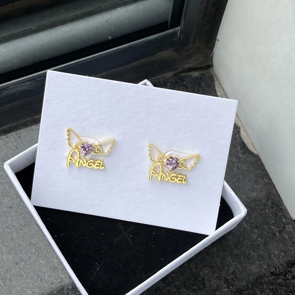 Custom Angel Wing Earrings