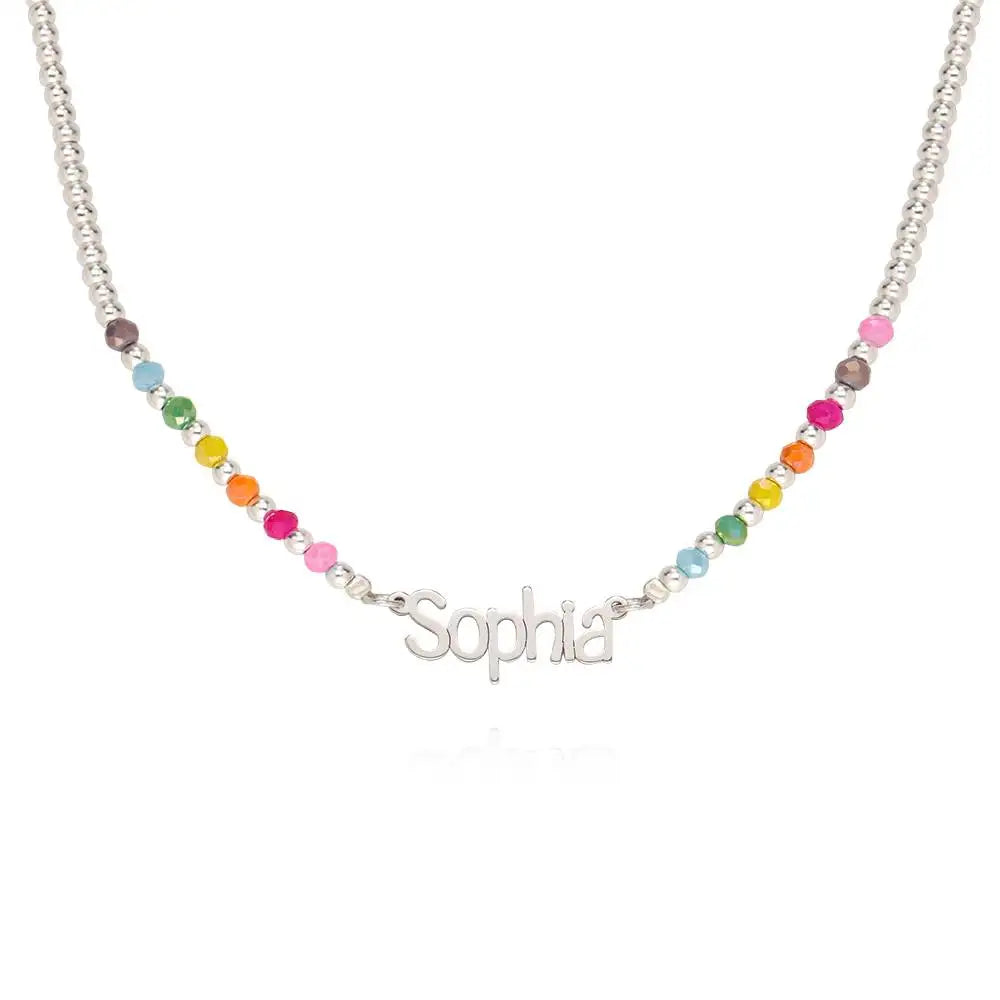 Custom Beaded Name Necklace
