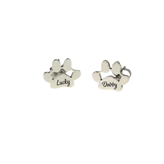 Custom Paw Print Earrings