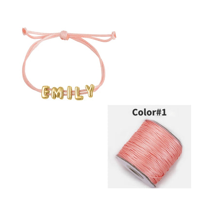 Custom 3D Bubble Letter Rope Bracelet