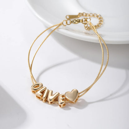 Customized Bubble Letter Name Bracelet