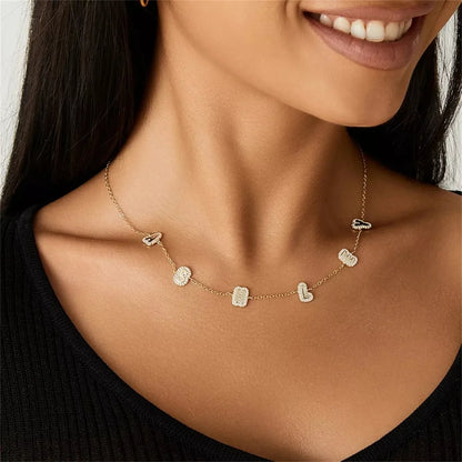 Custom Alphabet Bubble Letter Necklace