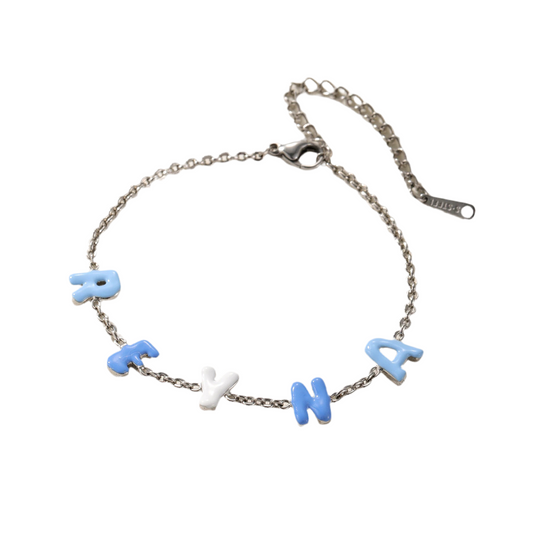Custom Enamel Letter Bracelets
