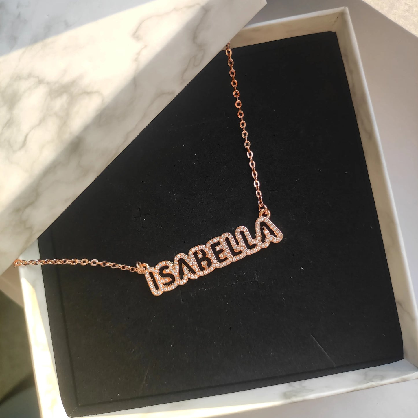 Custom 3D Hollow Name Necklace
