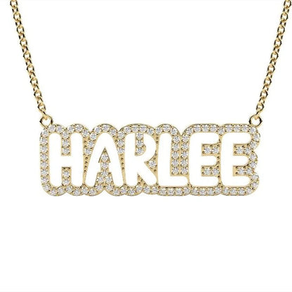 Custom 3D Hollow Name Necklace