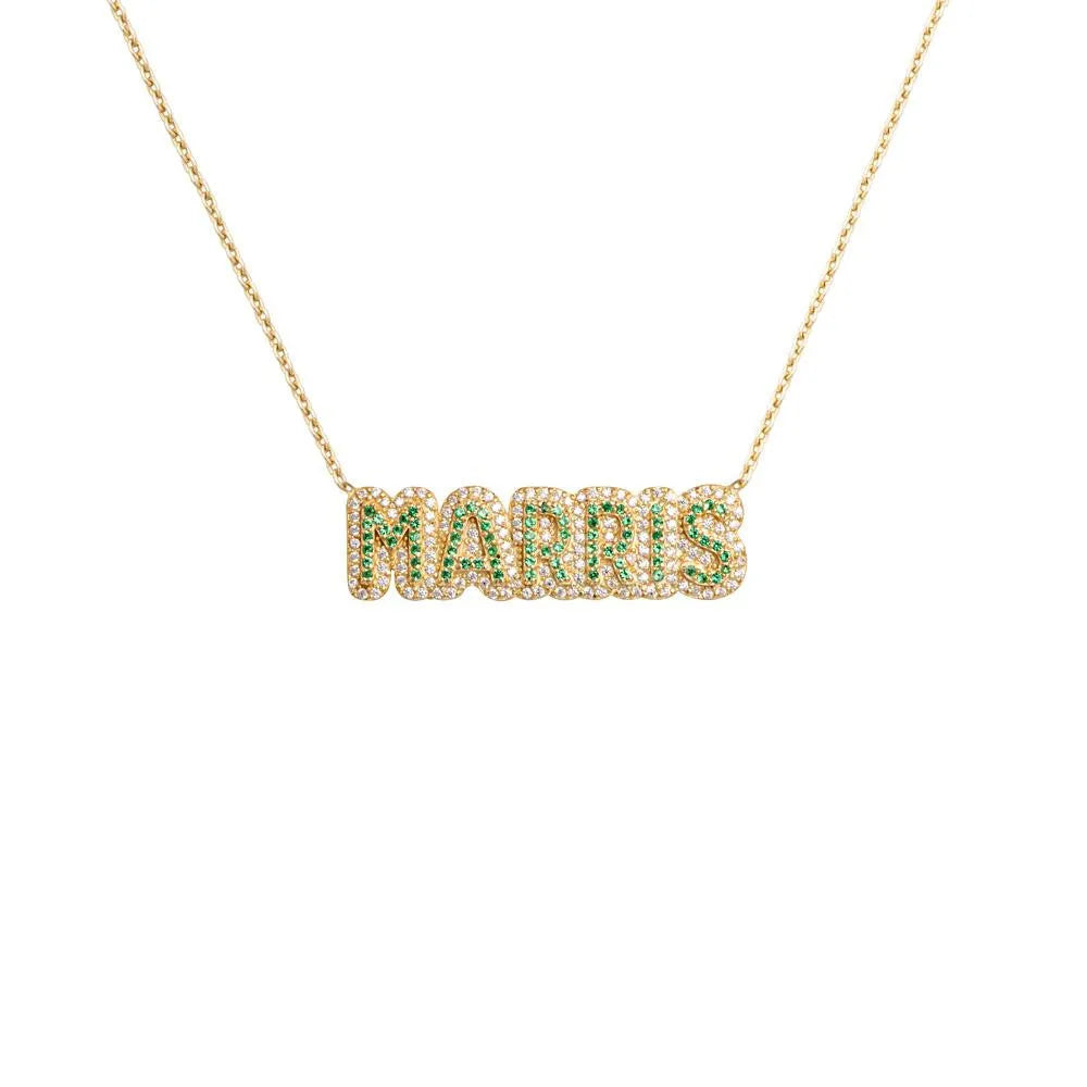 Custom Double Bling Name Necklace