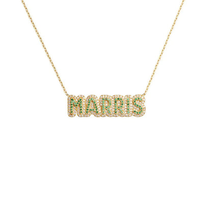 Custom Double Bling Name Necklace