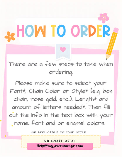 Custom Rainbow Enamel Name Bracelets
