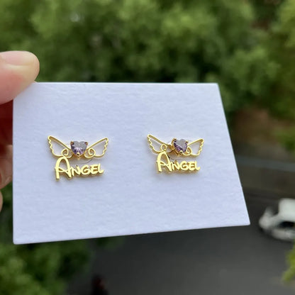 Custom Angel Wing Earrings