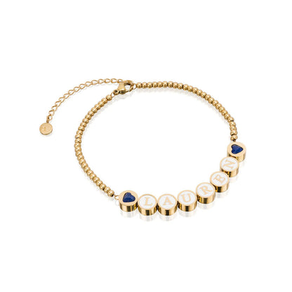 Custom Bead Bracelet With Birthstone