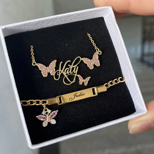 Custom Pink Butterfly Set