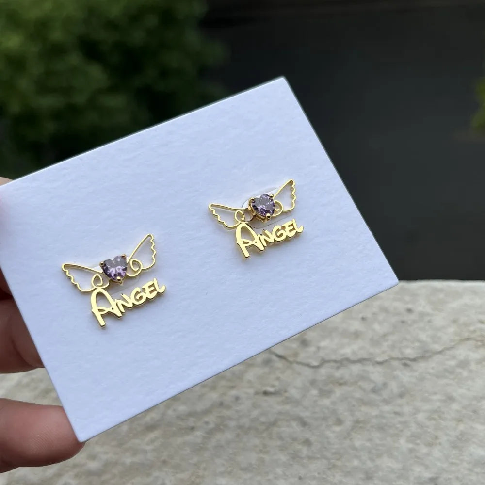 Custom Angel Wing Earrings