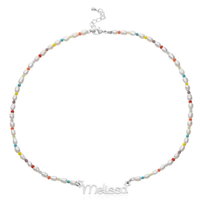 Custom Beaded Name Necklace