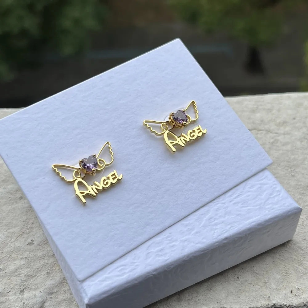 Custom Angel Wing Earrings