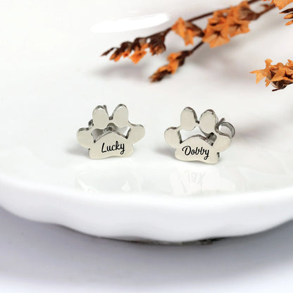 Custom Paw Print Earrings